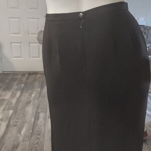 Vintage Plus Size Petite Black Pencil Skirt